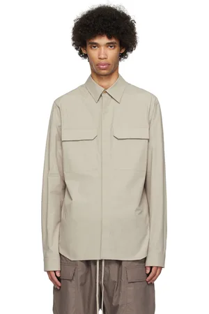 Rick Owens Chemise de travail blanc cassé