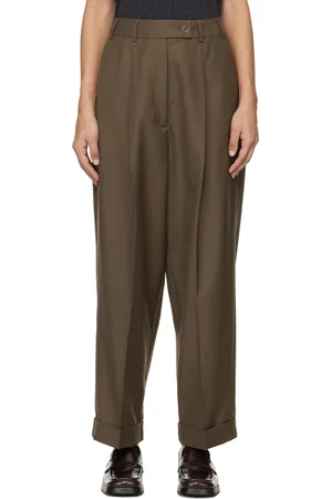 CORDERA Pantalon carotte façon tailleur brun