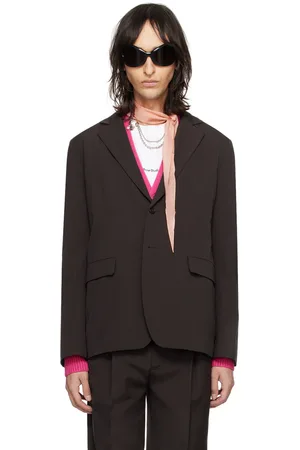 Acne Studios Veston brun à deux boutons