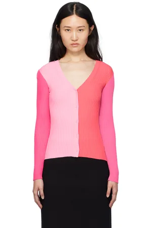Staud Cardigan contrasté rose