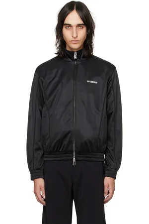 HAN Kjøbenhavn Blouson de survêtement noir à logo brodé