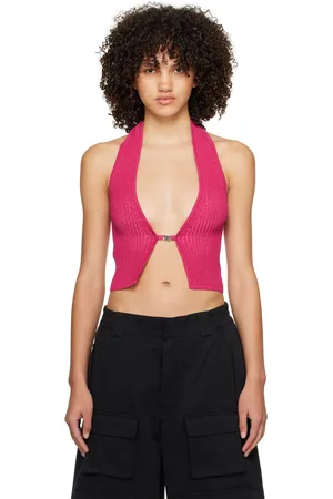 MISBHV Débardeur rose en tricot façonné exclusif à SSENSE