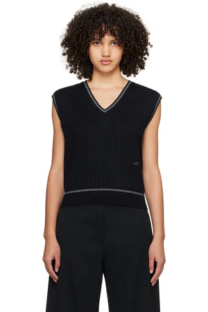 DUNST Gilet bleu marine en tricot câblé