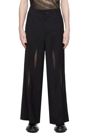 Feng Chen Wang Pantalon noir à panneaux
