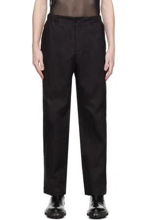 Feng Chen Wang Pantalon noir à bords bruts