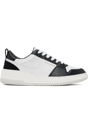 Salvatore Ferragamo Baskets basses noir et blanc à logo Gancini