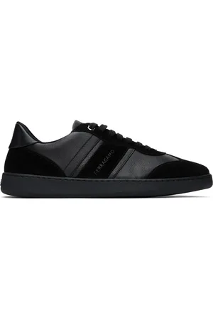 Salvatore Ferragamo Baskets basses noires à logos