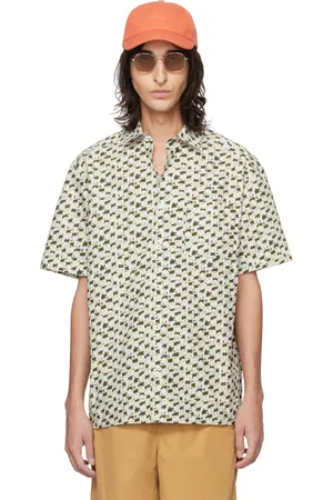A.P.C. Chemise Ross blanc et vert