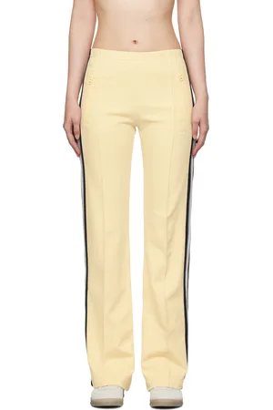 Maison Margiela Pantalon de détente jaune à rayures