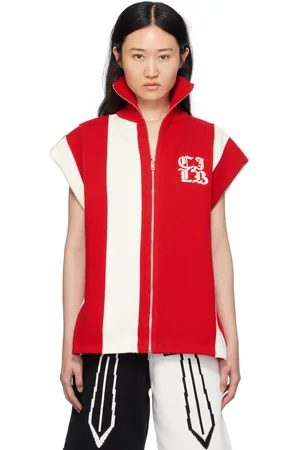 Charles Jeffrey Loverboy Gilet rouge et blanc à rayures