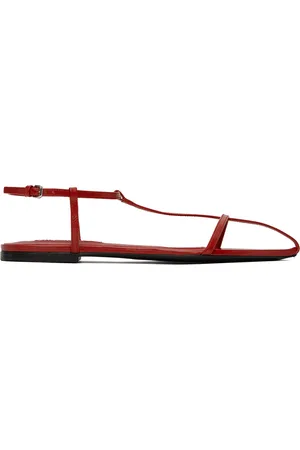 Jil Sander Sandales rouges