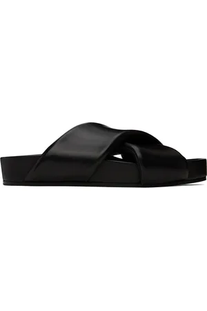 Jil Sander Sandales à enfiler rembourrées noires