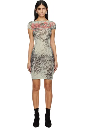 KNWLS Robe courte Turbo gris et noir