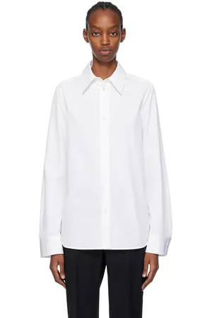 Jil Sander Chemise blanche à col pointu