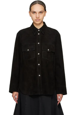 Khaite Blouson Jinn noir en suède