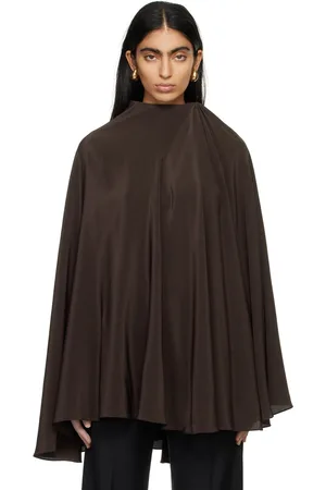Marie Adam-Leenaerdt Chemisier de style cape brun