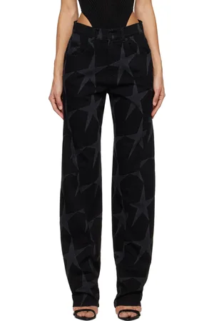 MUGLER Jean noir à motif étoilé