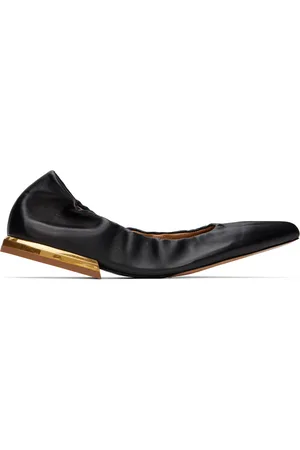 DRIES VAN NOTEN Ballerines noires en cuir