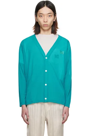 Pins & Needles Cardigan bleu à logo brodé