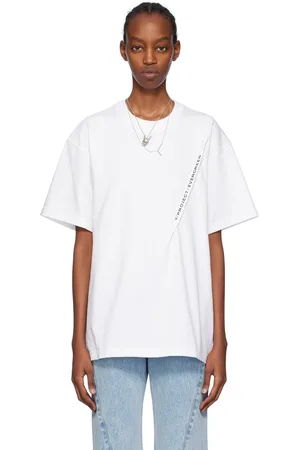 Y / PROJECT T-shirt blanc à couture pincée - Evergreen
