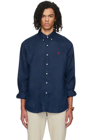 Chemise ralph lauren homme bleu online marine