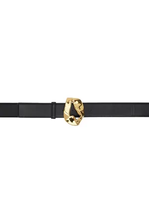 Bottega Veneta Ceinture noire à ferrure sculpturale