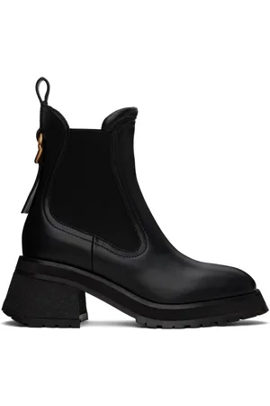 Moncler Bottes Gigi noires en cuir