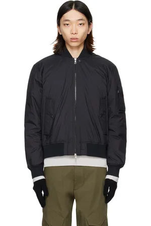 Moncler Blouson aviateur Patnem noir rembourré en duvet