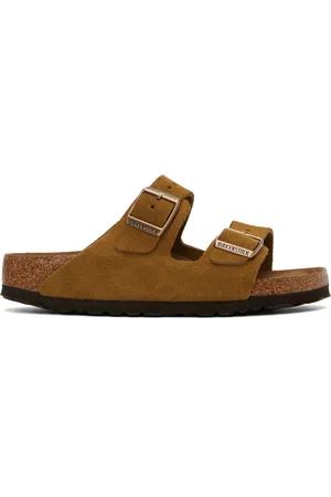 Birkenstock Sandales étroites Arizona brun clair