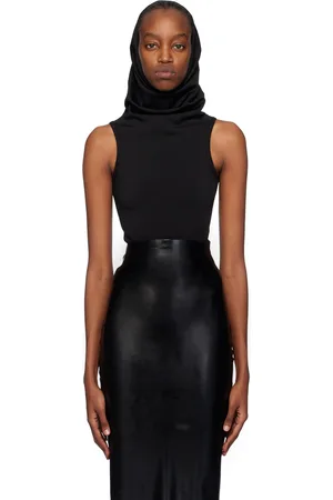 Alaïa Justaucorps noir à capuche
