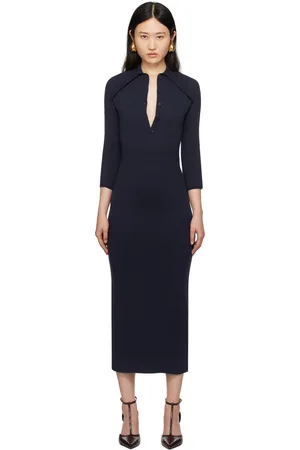 16Arlington Robe midi Alerone bleu marine