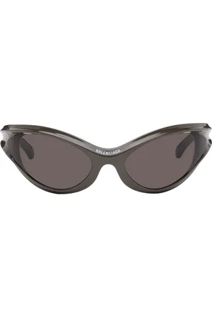 Balenciaga Lunettes de soleil rondes Dynamo grises