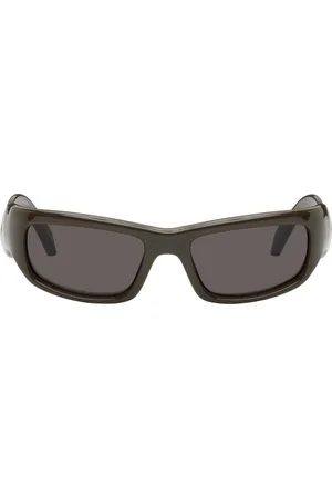 Balenciaga Lunettes de soleil rectangulaires Hamptons brunes