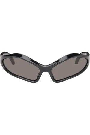 Balenciaga Lunettes de soleil ovales Fennec noires