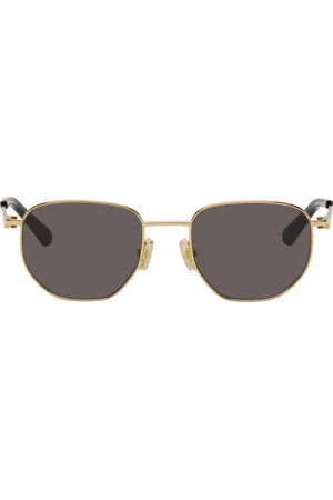 Bottega Veneta Lunettes de soleil rondes dorées