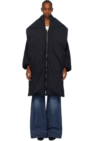 Bottega Veneta Blouson bleu marine à effet givré rembourré en duvet