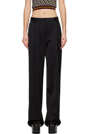 DRIES VAN NOTEN Pantalon noir à plis