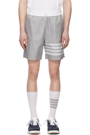 Thom Browne Short gris à quatre rayures