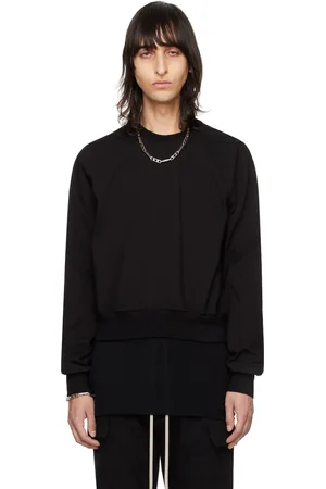 Rick Owens Pull molletonné écourté noir