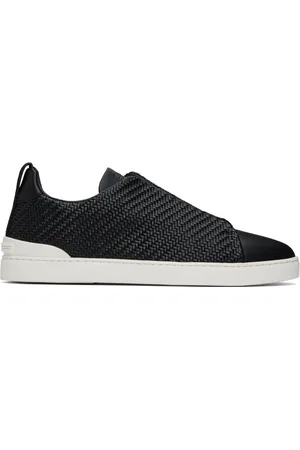 Ermenegildo Zegna Baskets Triple Stitch noires