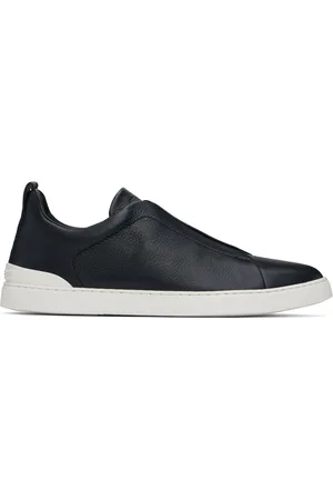 Ermenegildo Zegna Baskets Triple Stitch bleu marine
