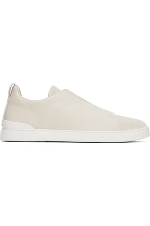Ermenegildo Zegna Baskets Triple Stitch blanc cassé