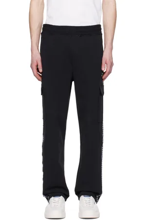 HUGO BOSS Pantalon de survêtement noir à garnitures graphiques