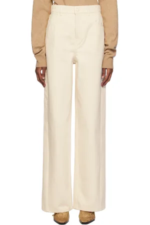 Max Mara Pantalon Segnale blanc cassé en denim