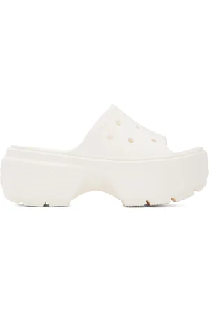 Crocs Sandales à enfiler blanc cassé - Stomp