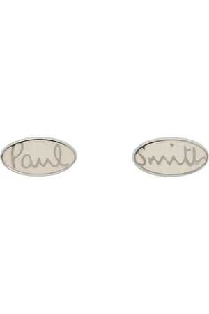 Paul Smith Boutons de manchette ovales argentés à logo