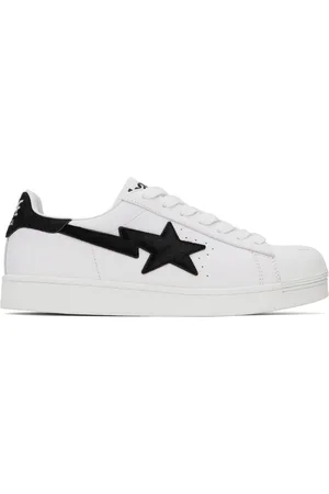 BAPE Baskets Skull #2 M1 blanches à étoiles emblématiques