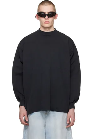 Balenciaga T-shirt à manches longues noir à logo imprimé