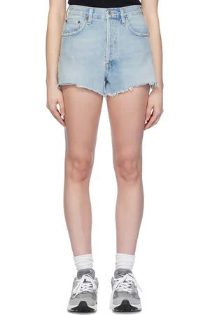 AGOLDE Short Mila bleu en denim