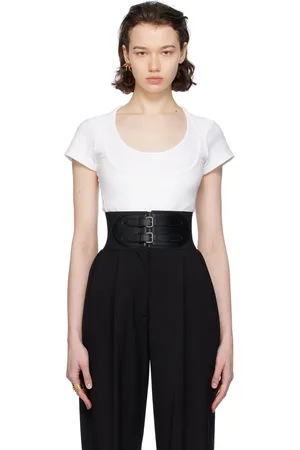 Alaïa Justaucorps étagé blanc